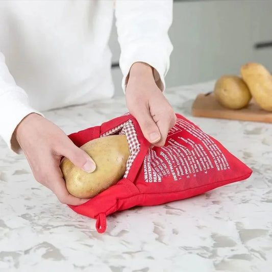 Set de 2 bolsas para cocinar papas en microondas reutilizables