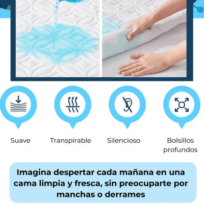 DryShield™ protector antifluido para colchón color Blanco